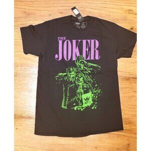 The Joker Supervillan Graphic Tee‎ Women's Size Medium Black Short Sleeve NWT
